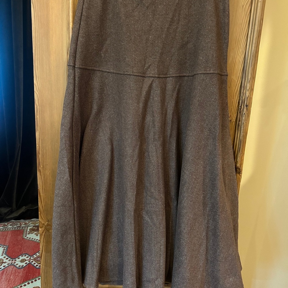 OGL Brown A-Line Flared Skirt